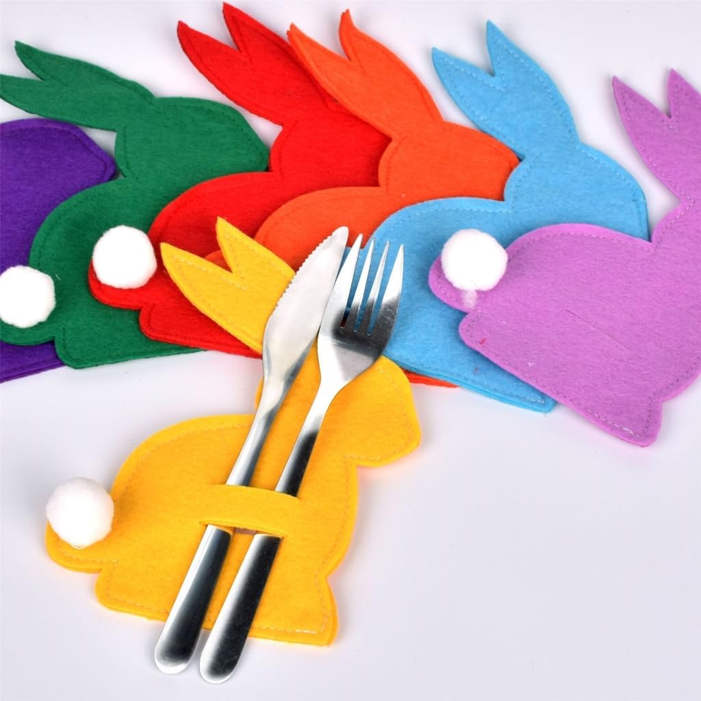 Comfy Rabbit-Shape Cutlery Holder Pack