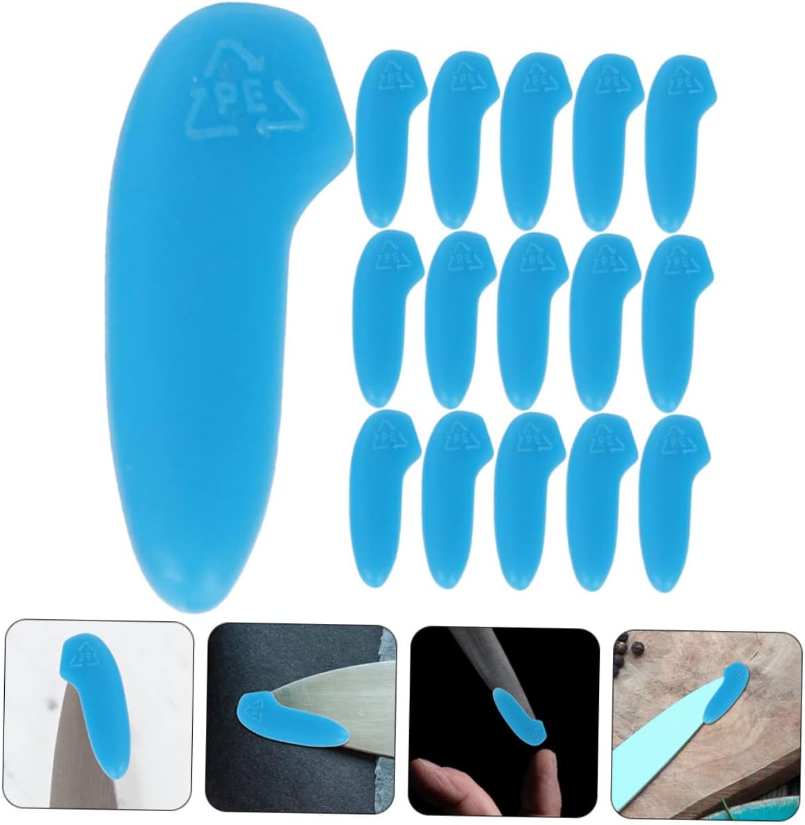 25-Piece Plastic Knife Tip Covers Protects Sharpens Knives