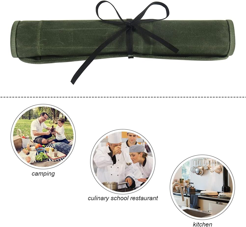 Heavy Duty Chefs Knife Roll Bag Folding Durable