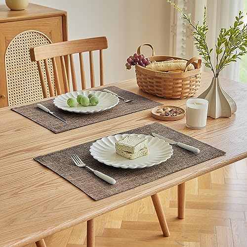 Stylish Faux Linen Placemats