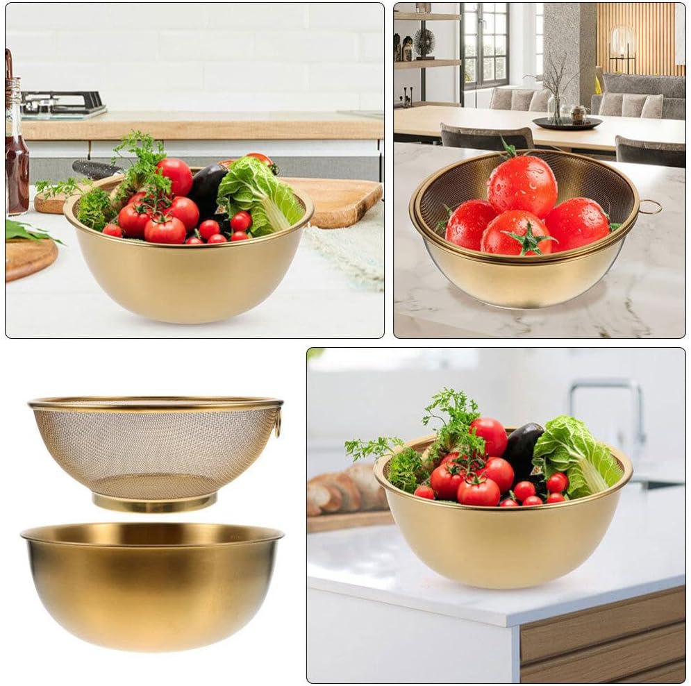 Rice Strainer 304 Stainless Steel Colander Set