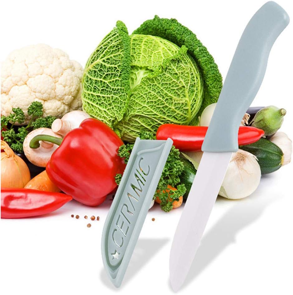 JOLLYVC Multi-Piece Ceramic Knives with Guards Mats