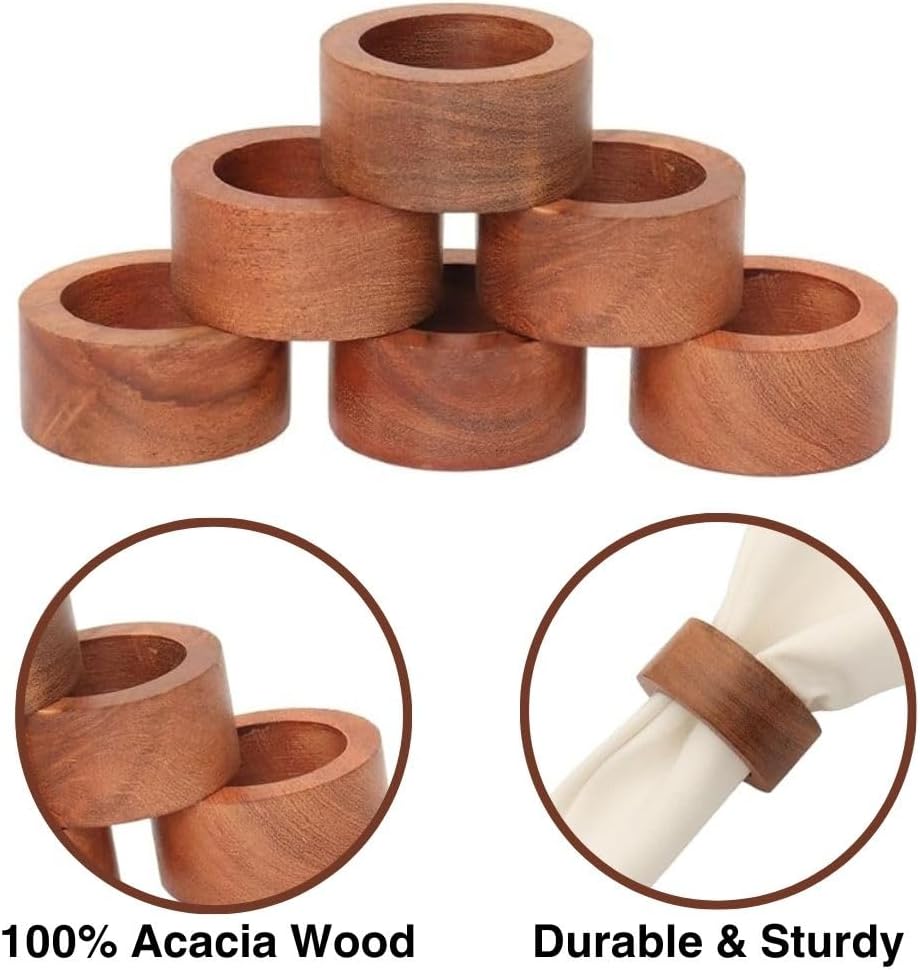 Elegant Napkin Rings - Set of 12