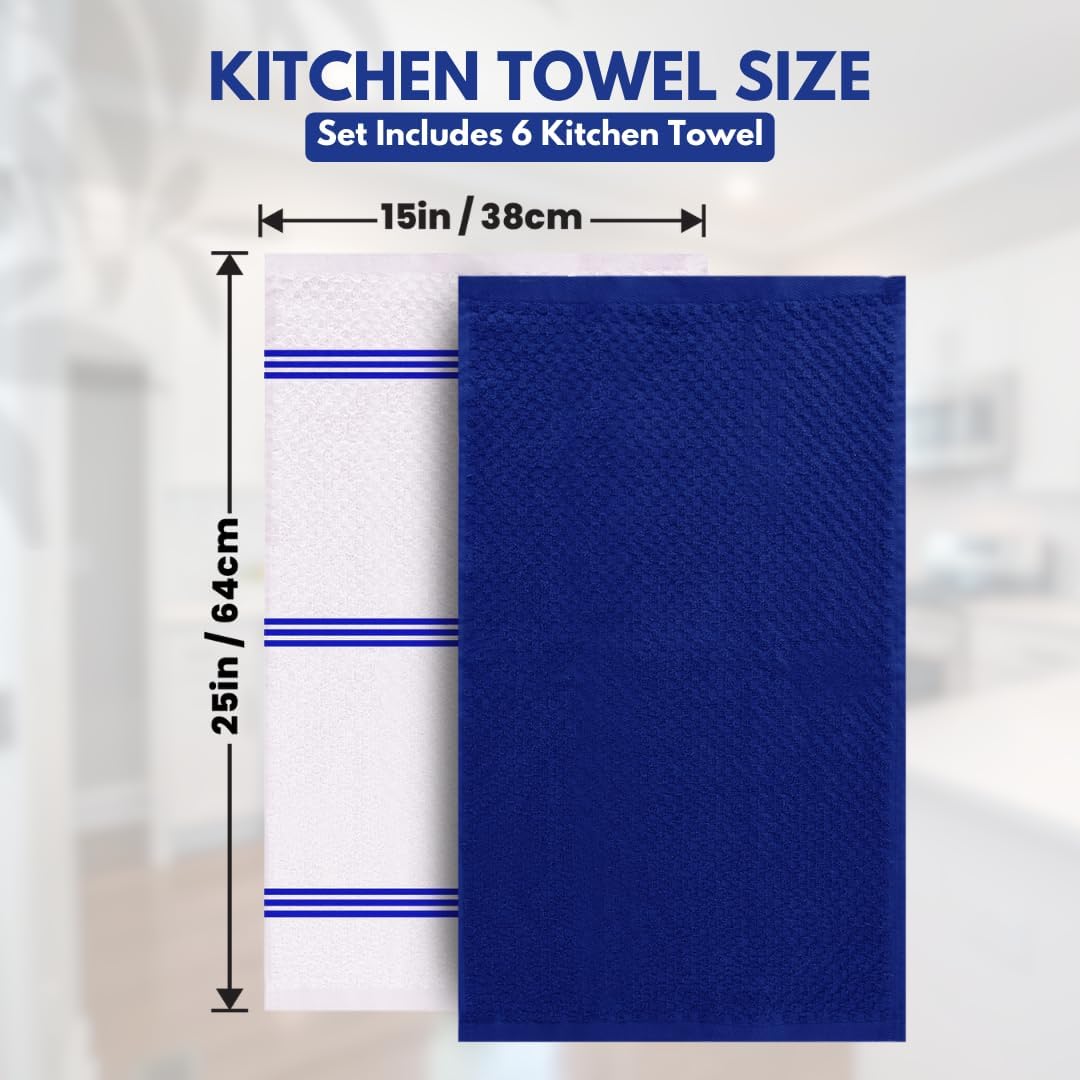 Ultra-Soft 15x25 Inch Kitchen Towels by Infinitee Xclusives