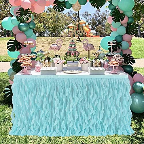 Mint Green Tutu Table Skirt for Mermaid Parties