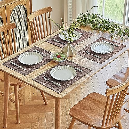 Stylish Faux Linen Placemats