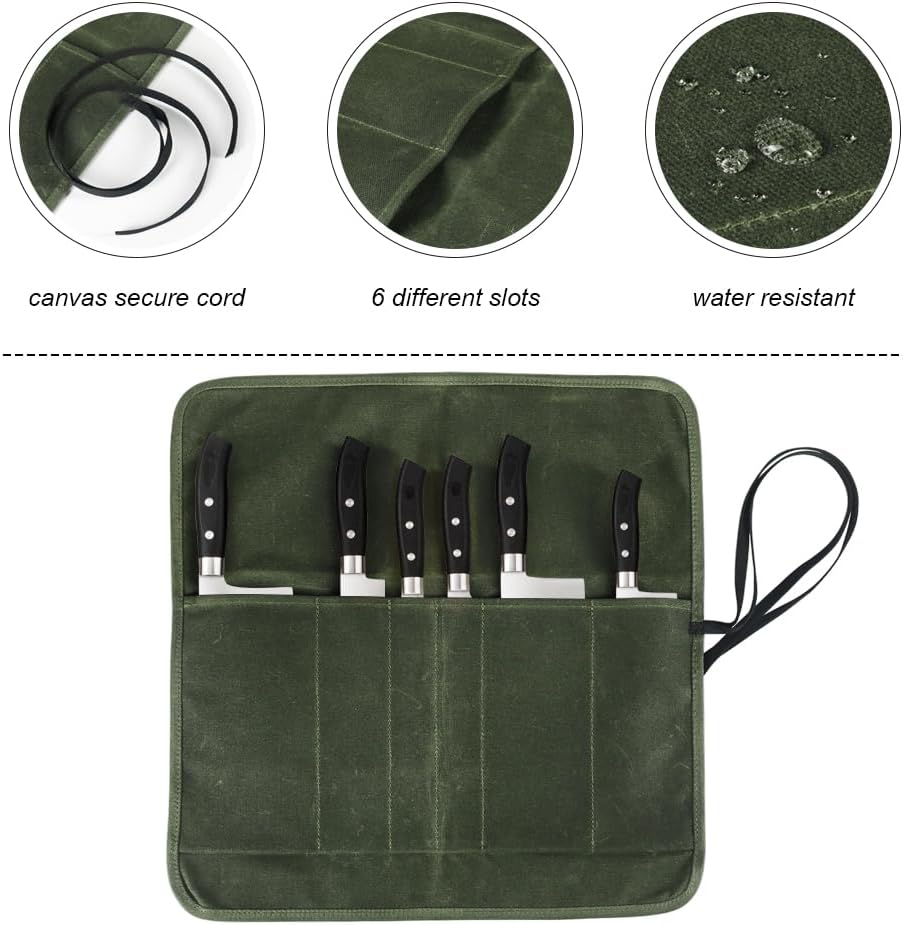 Heavy Duty Chefs Knife Roll Bag Folding Durable
