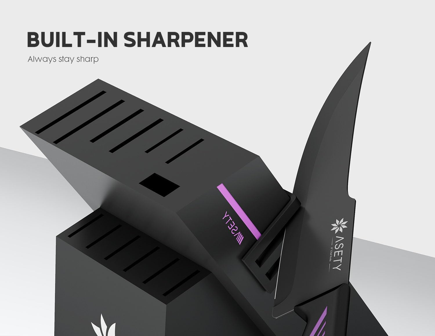 15-Piece Knife Set - Precision Cut - Built-in Sharpener - Modern Design
