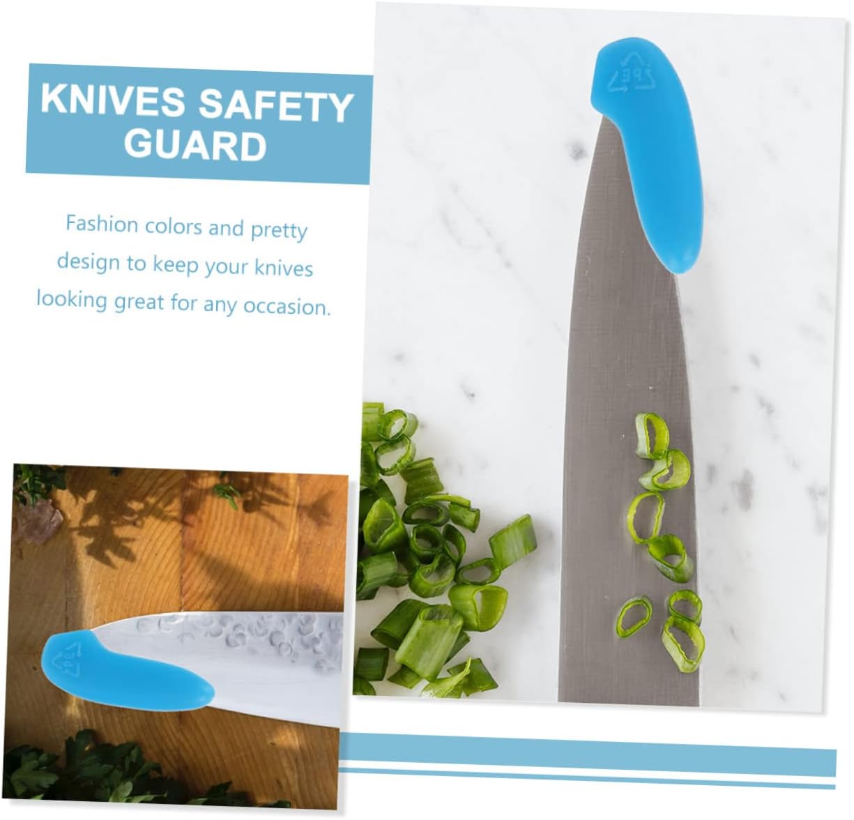 25-Piece Plastic Knife Tip Covers Protects Sharpens Knives