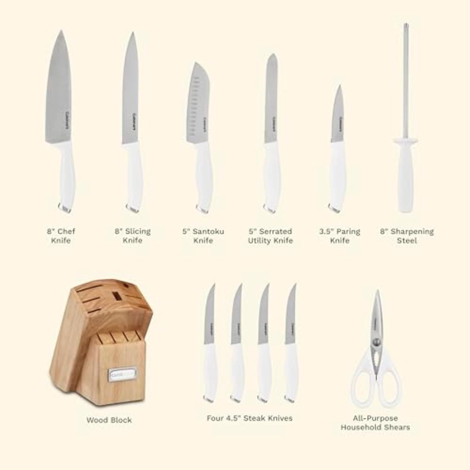 Cuisinart 12-Piece Steel Knife Set