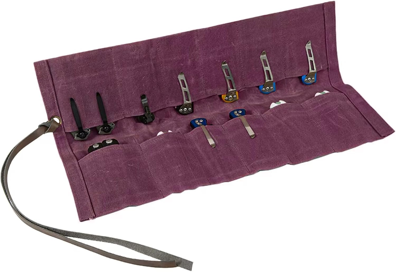 12-Knive Folding Holder for Outdoor Use
