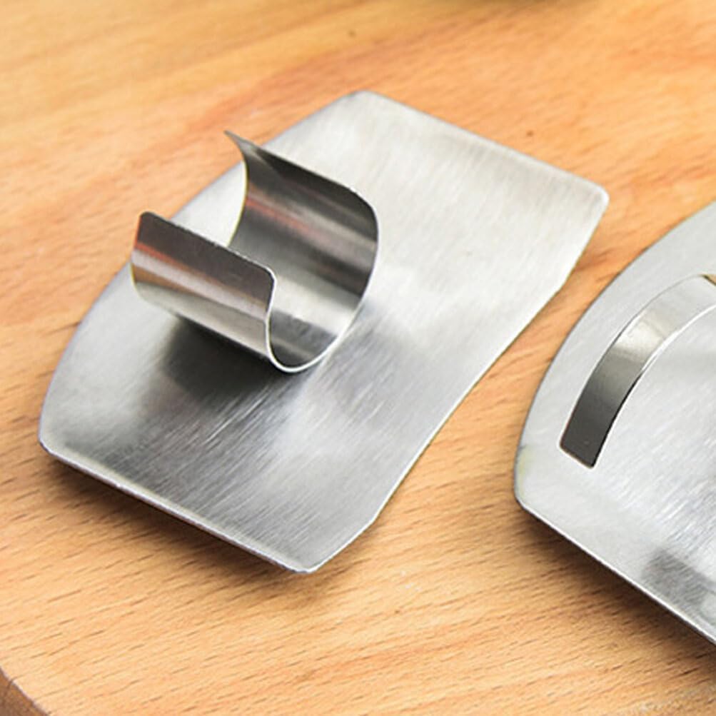 Luxshiny 5pc Stainless Steel Finger Guards for Kitchen Use and More