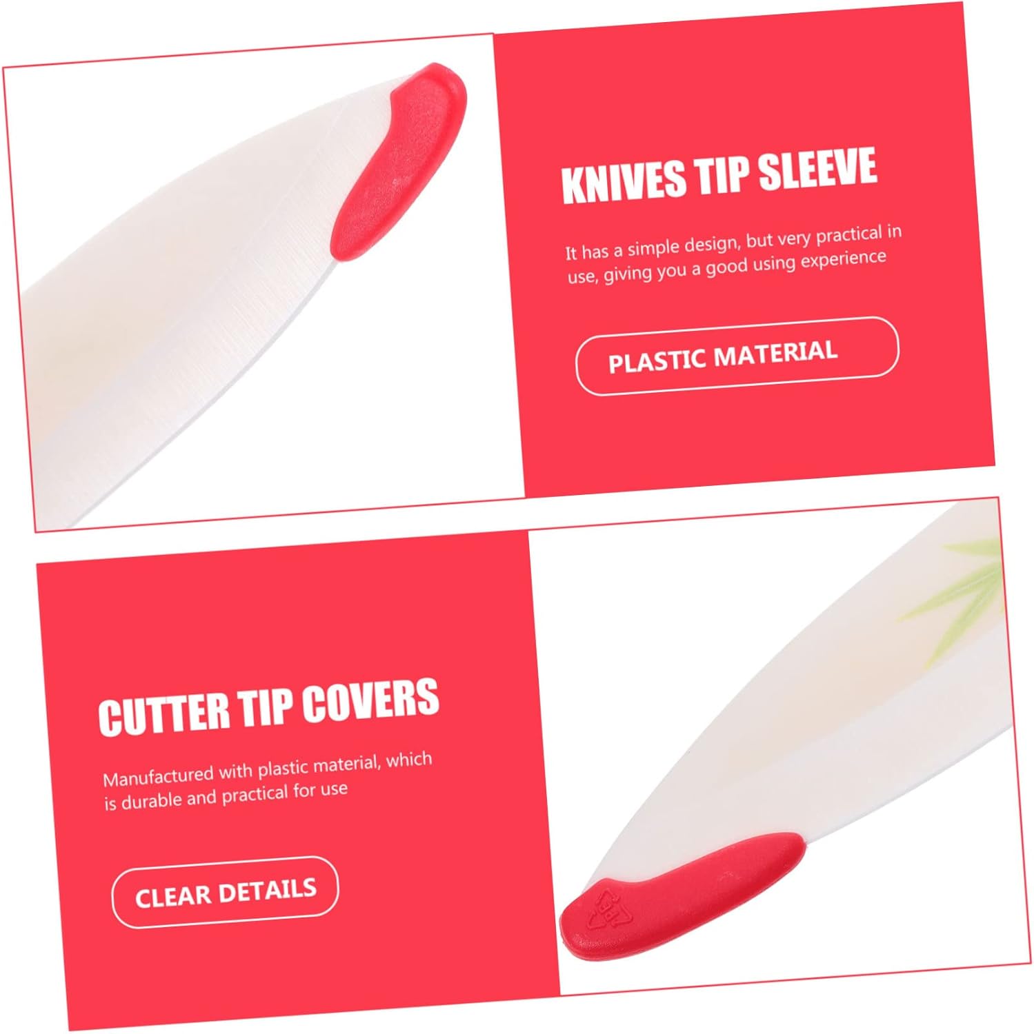 Garneck 50-Piece Plastic Tip Covers Kitchen Utility Protector