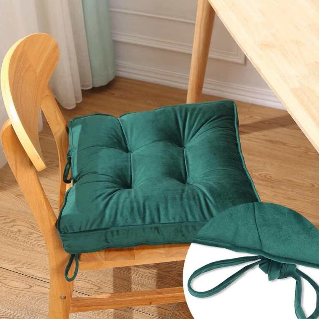 Cozy 2-Pack Velvet Seat Cushions for Dining Chairs