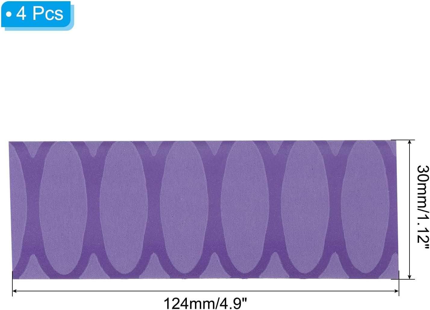 Patikil Cutting Knife Handle Heat Shrink Sleeve 4-Pack Purple Oval Pattern1299