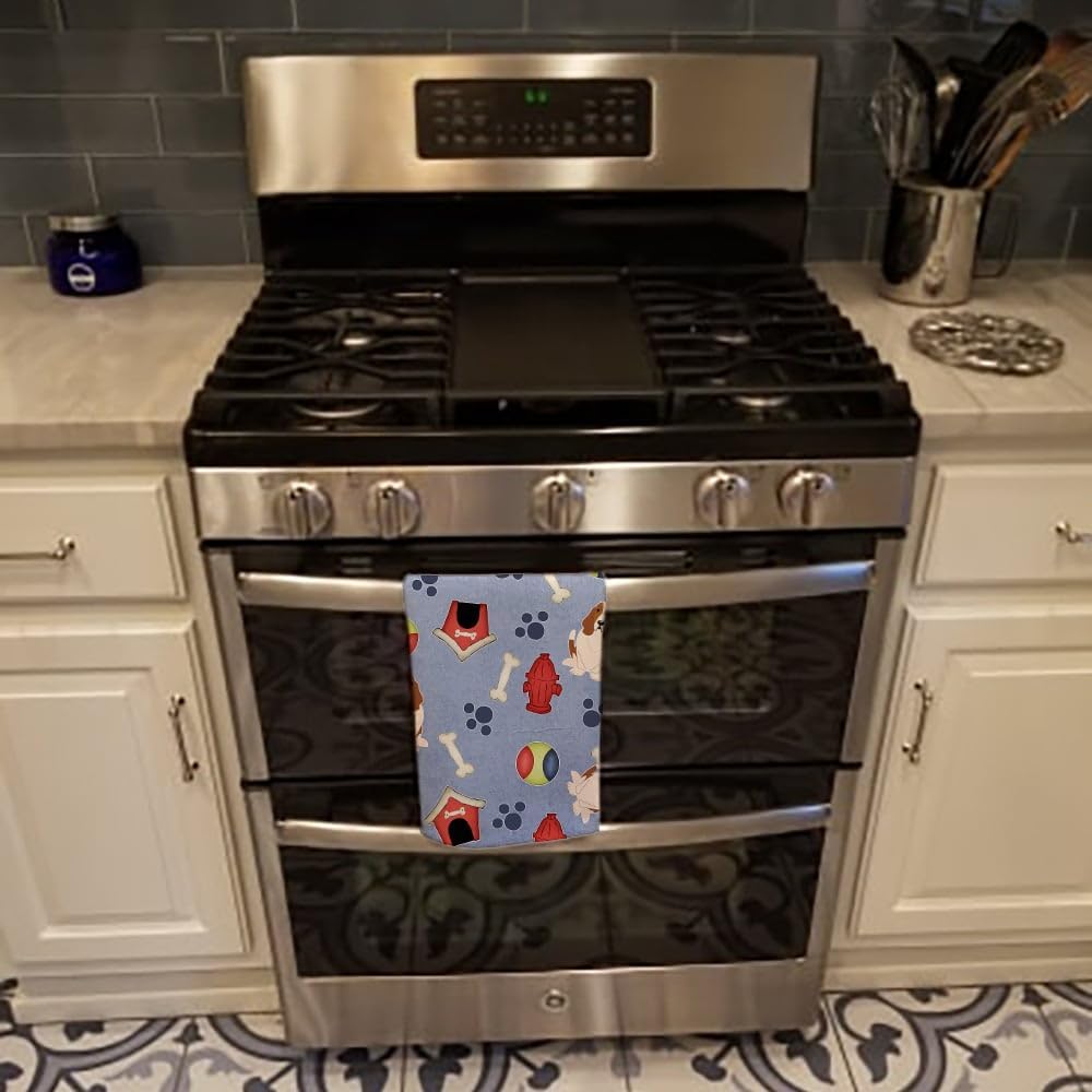 Carolines Treasures Basset Hound Kitchen Towels Dishcloths for Dogs