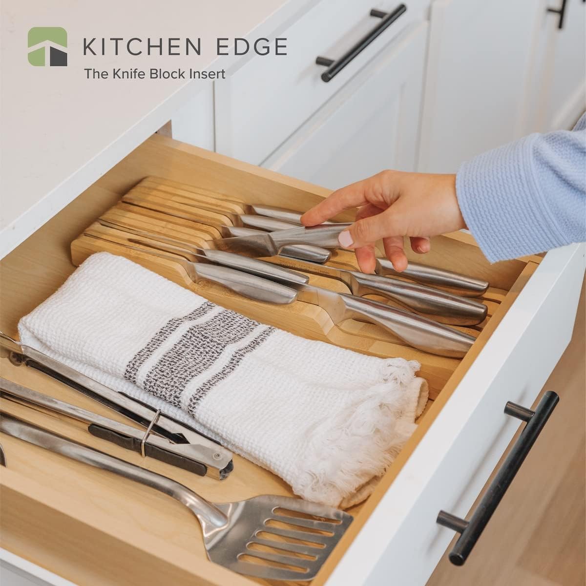 Bamboo Knives Block Multifunctional Organizer