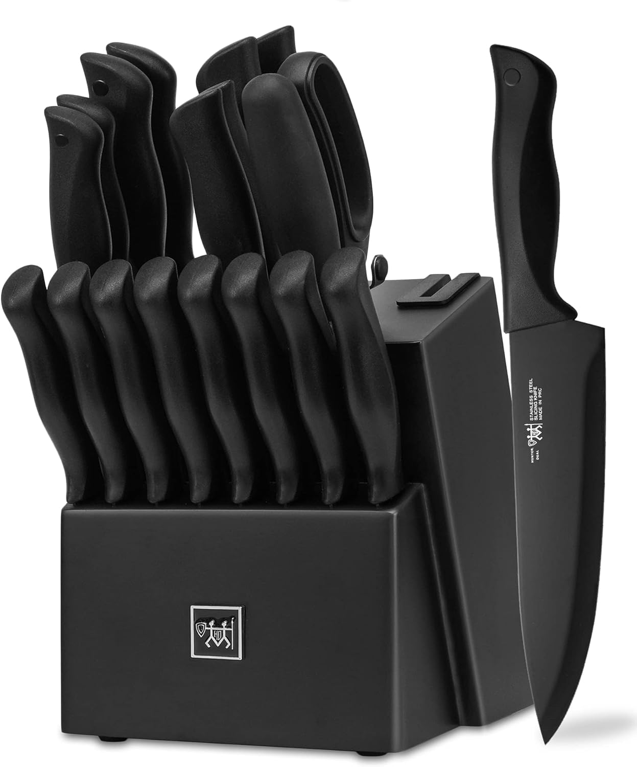 HUNTERDUAL 19-Piece Knife Set Sharp Durable Easy to Clean