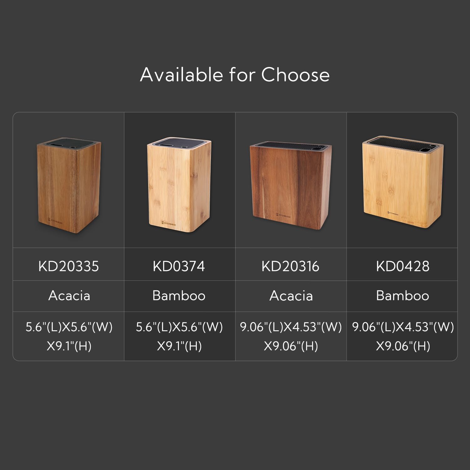 KITCHENDAO Deluxe Universal Knife Block