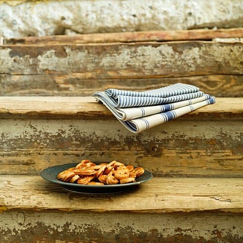 LinenMe Set of 2 Blue Striped Tea Towels