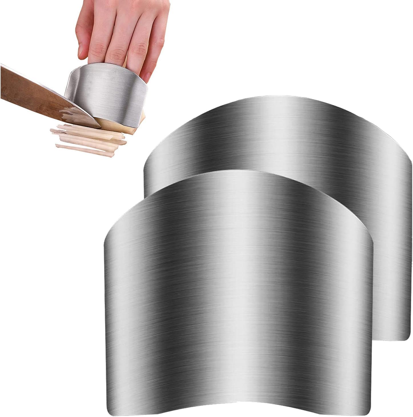 Two-Piece Stainless Steel Finger Guards for Cooking