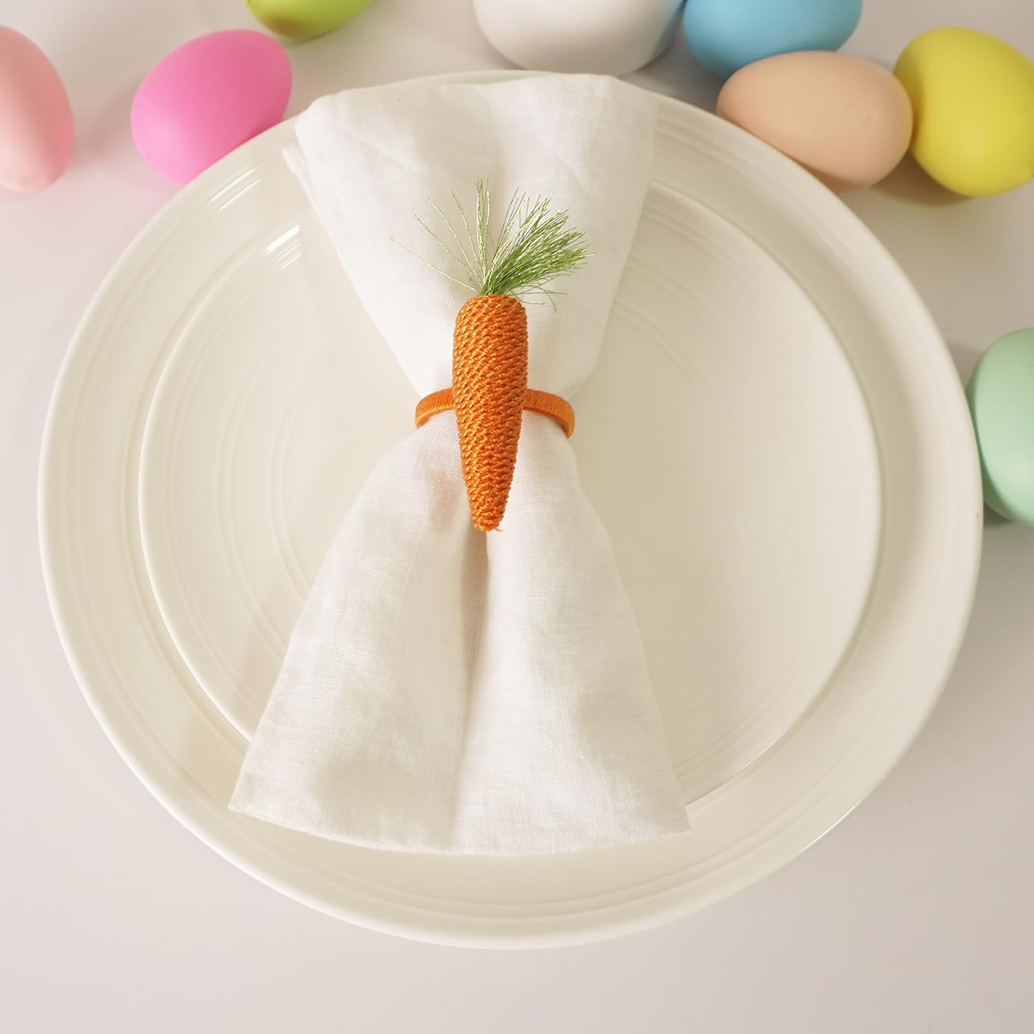 Easter Napkins with Carrots Set of 6