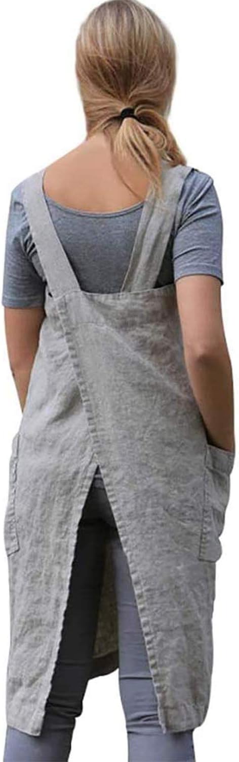 VLZUFE Crisp Cross-Back Womens Apron