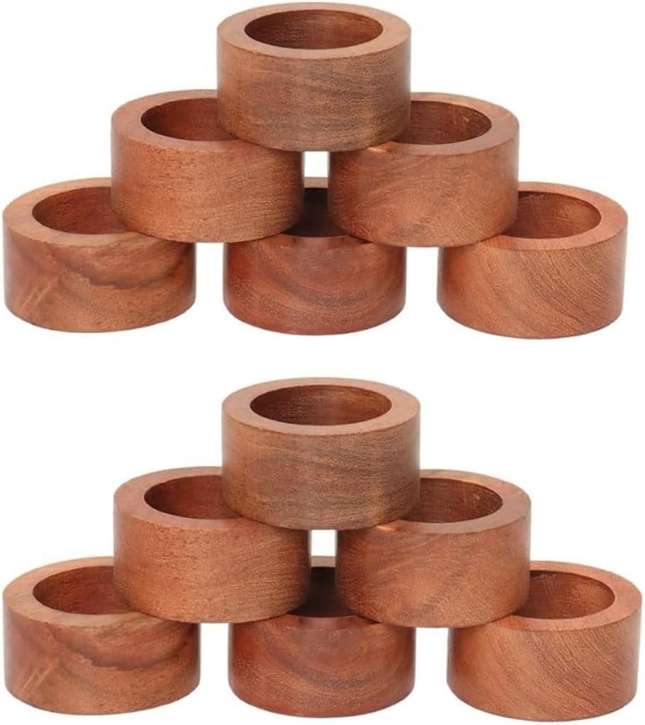 Elegant Napkin Rings - Set of 12