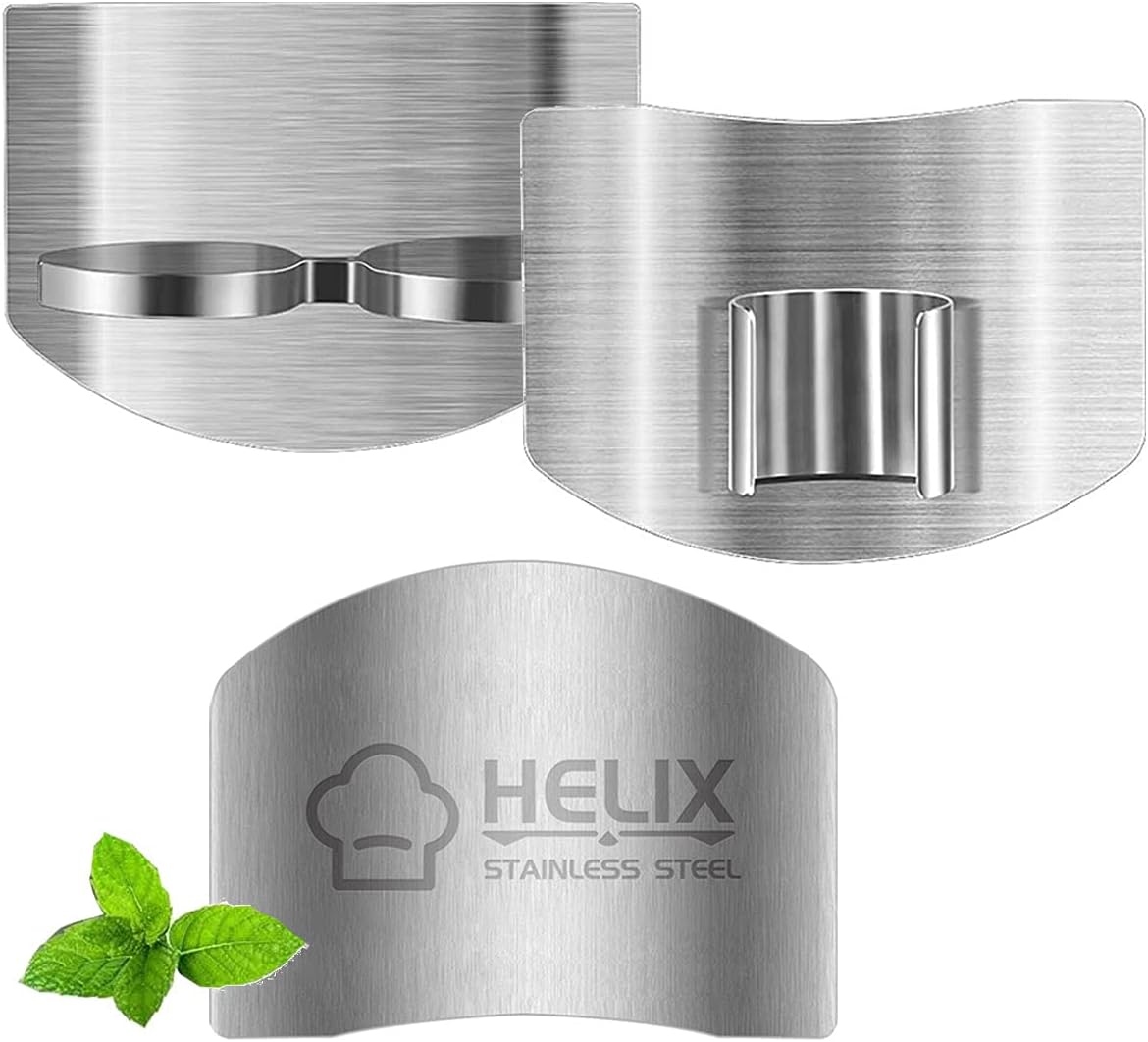 3-Piece Stainless Steel Finger Guards for Kitchen Use