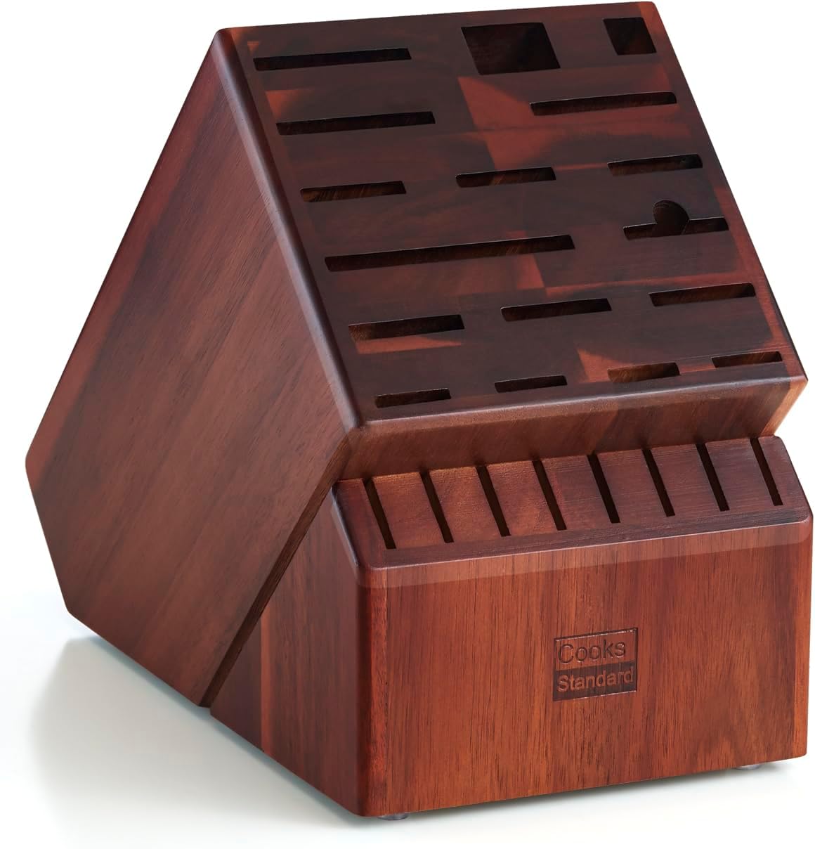 Cooks Standard Acacia Wood Knife Block Holder 25 Slots 1