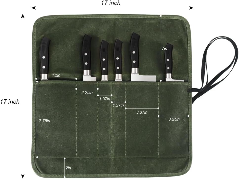 Heavy Duty Chefs Knife Roll Bag Folding Durable