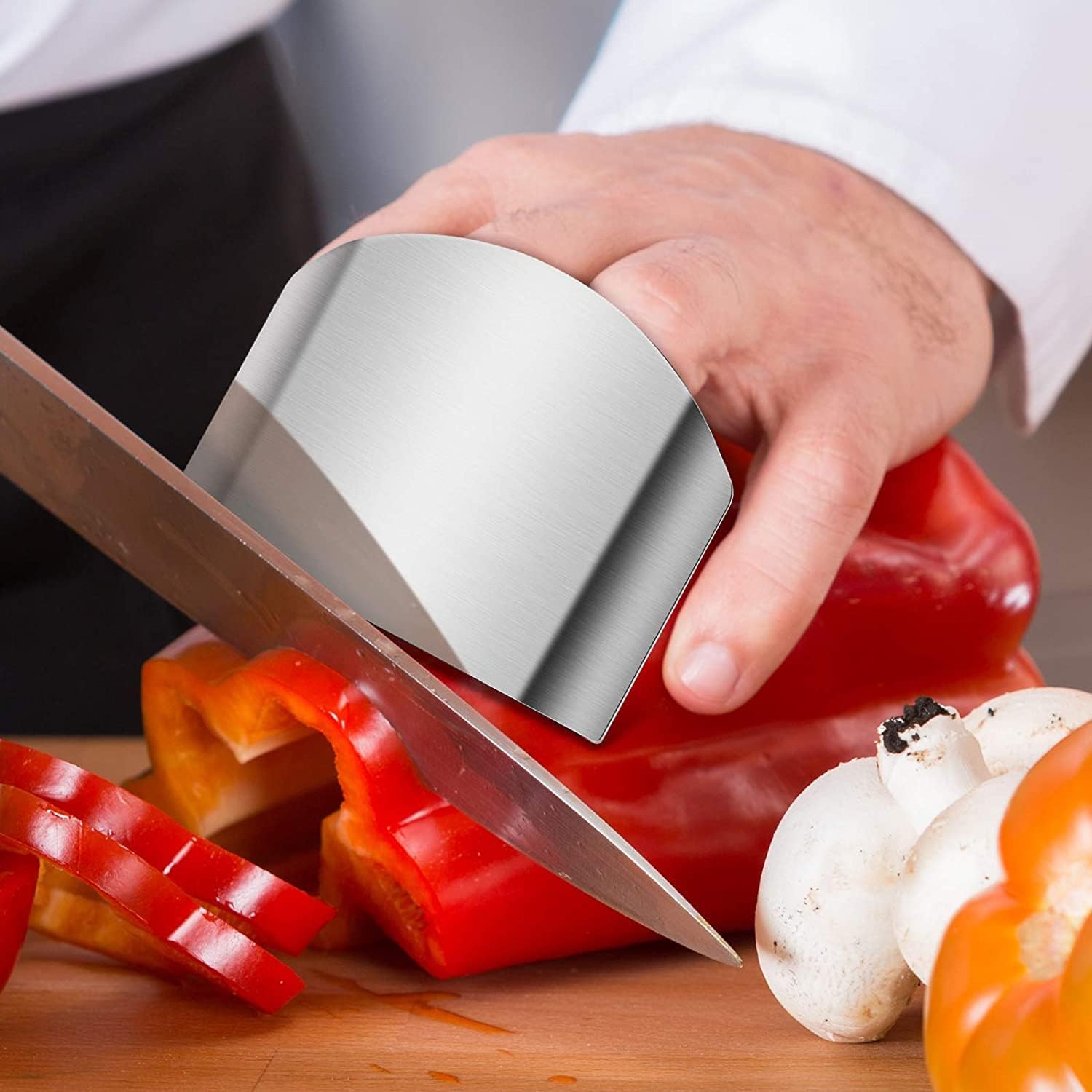 BeeSpring Double Finger Protector Stainless Steel Kitchen Tool