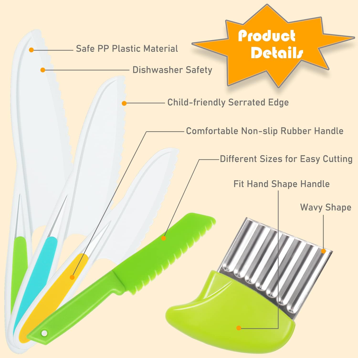 Kids Safe Knives Set for Toddler