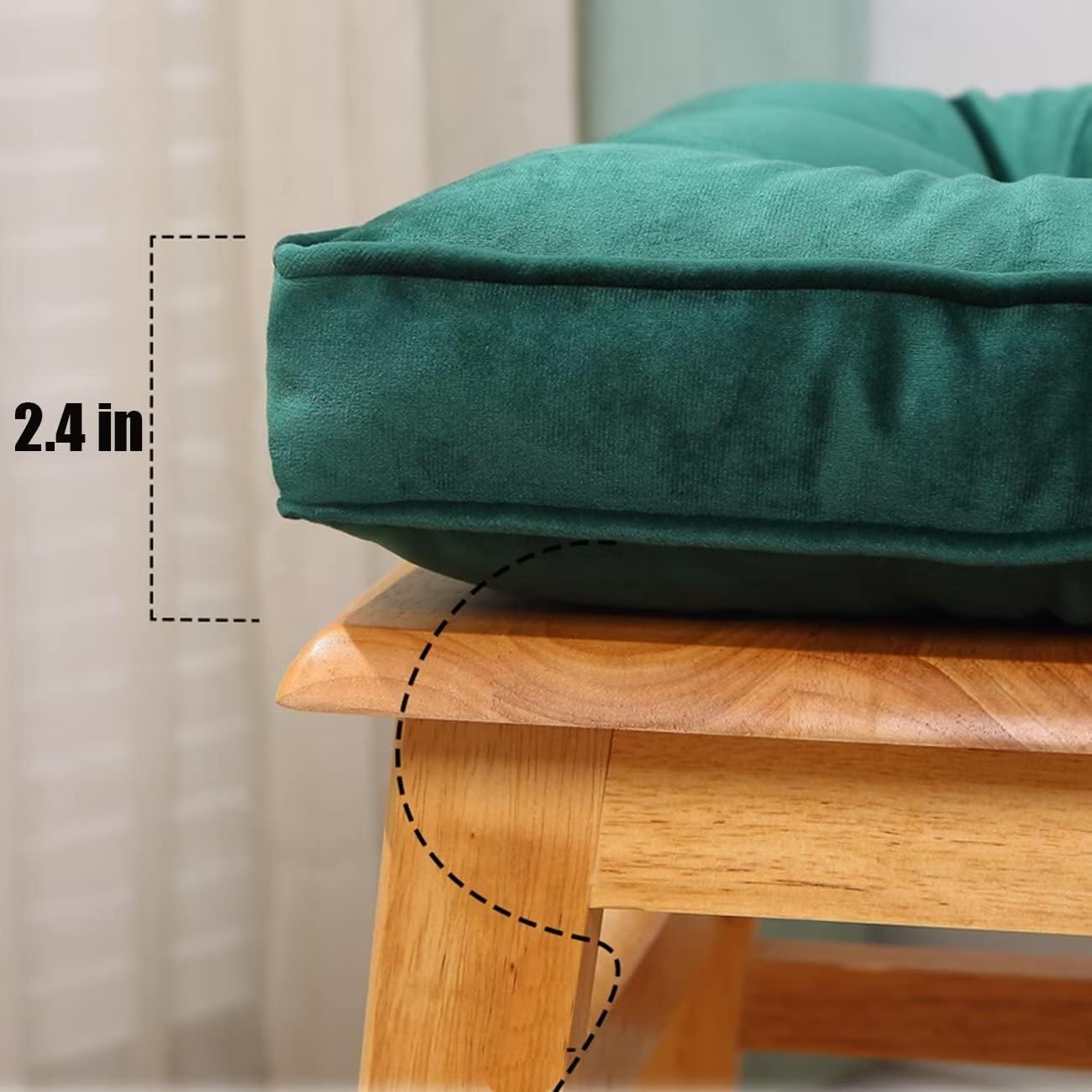 Cozy 2-Pack Velvet Seat Cushions for Dining Chairs