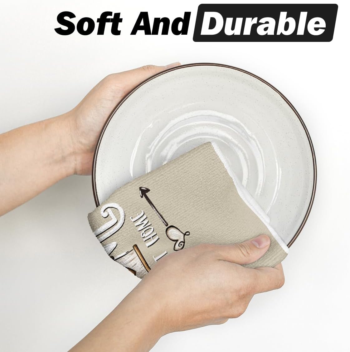 Artoid Mode Eucalyptus Truck Fresh Dish Towels for Kitchen