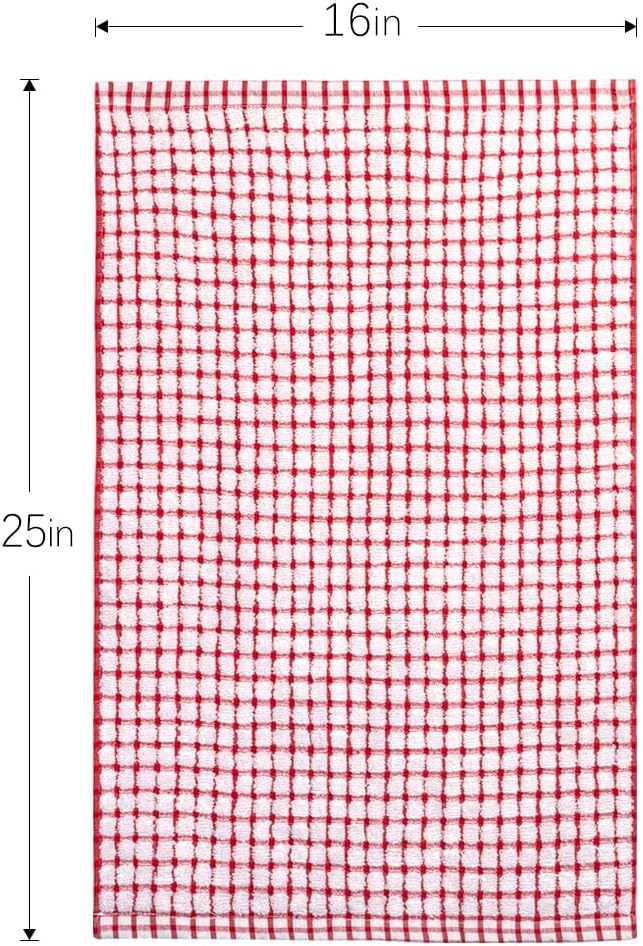 100 Cotton Kitchen Dish Towels - Soft Absorbent 16x25 Inch