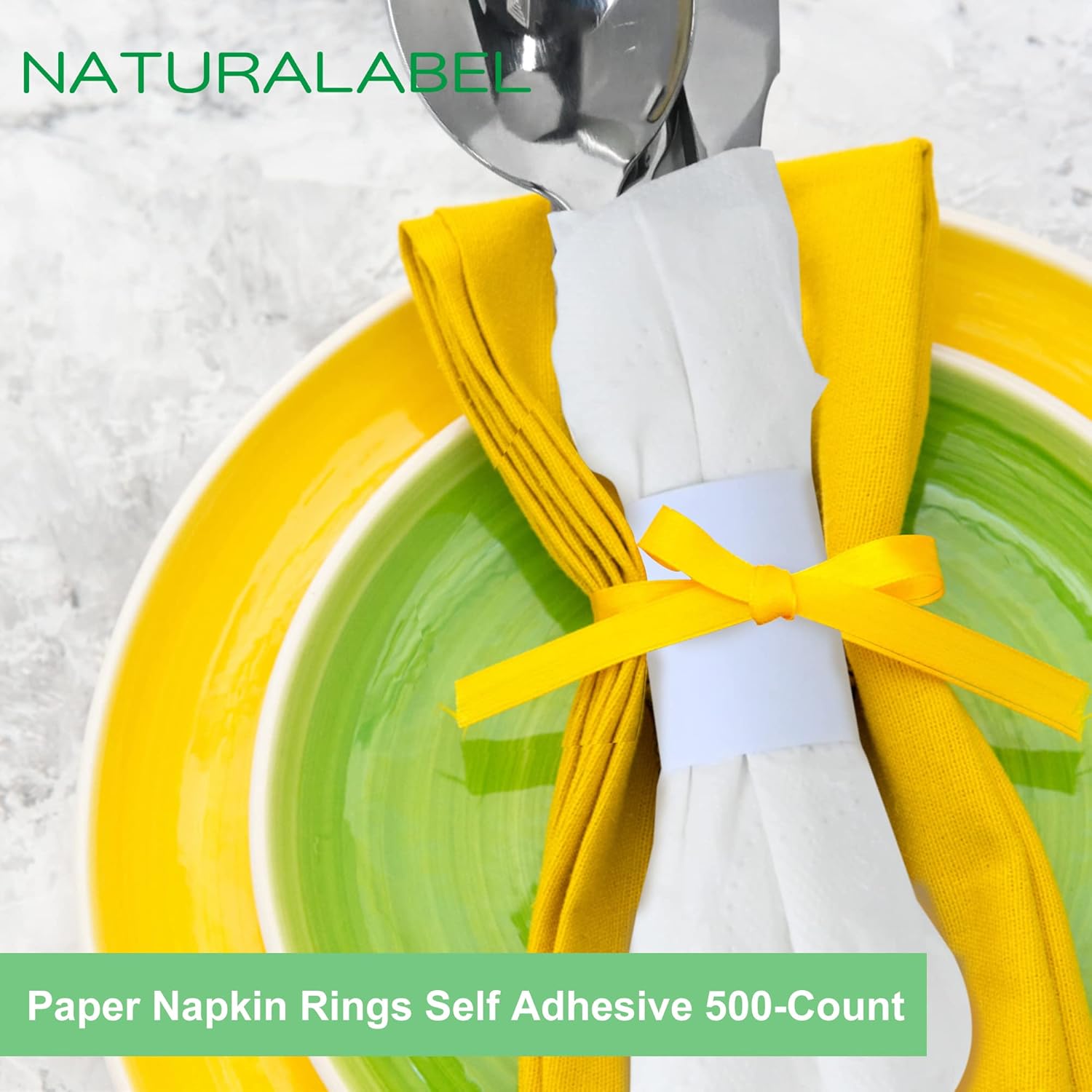 NaturalLabel Eco-Friendly Napkin Rings 500-Count