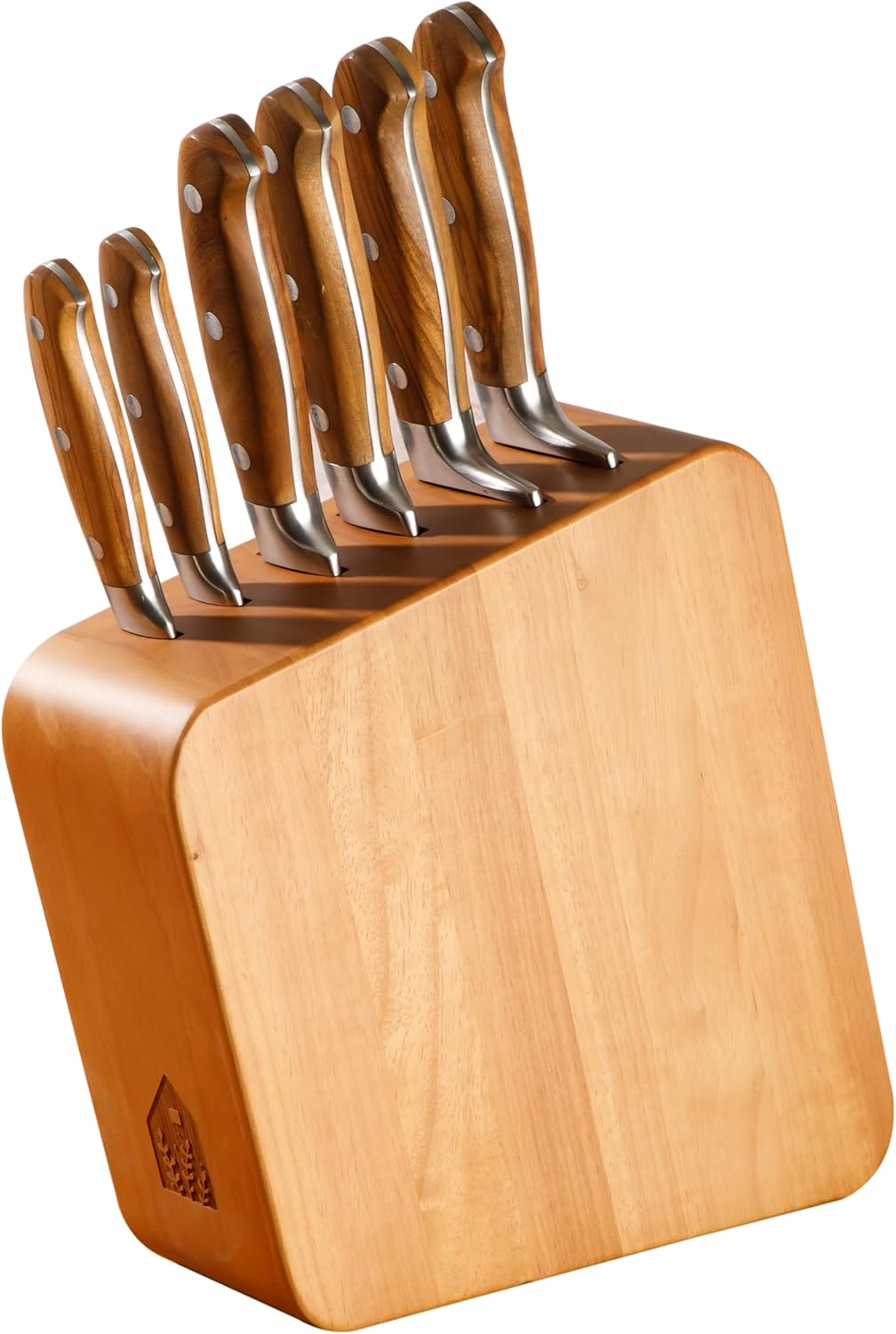 Versatile Italian Olive Wood Knife Set