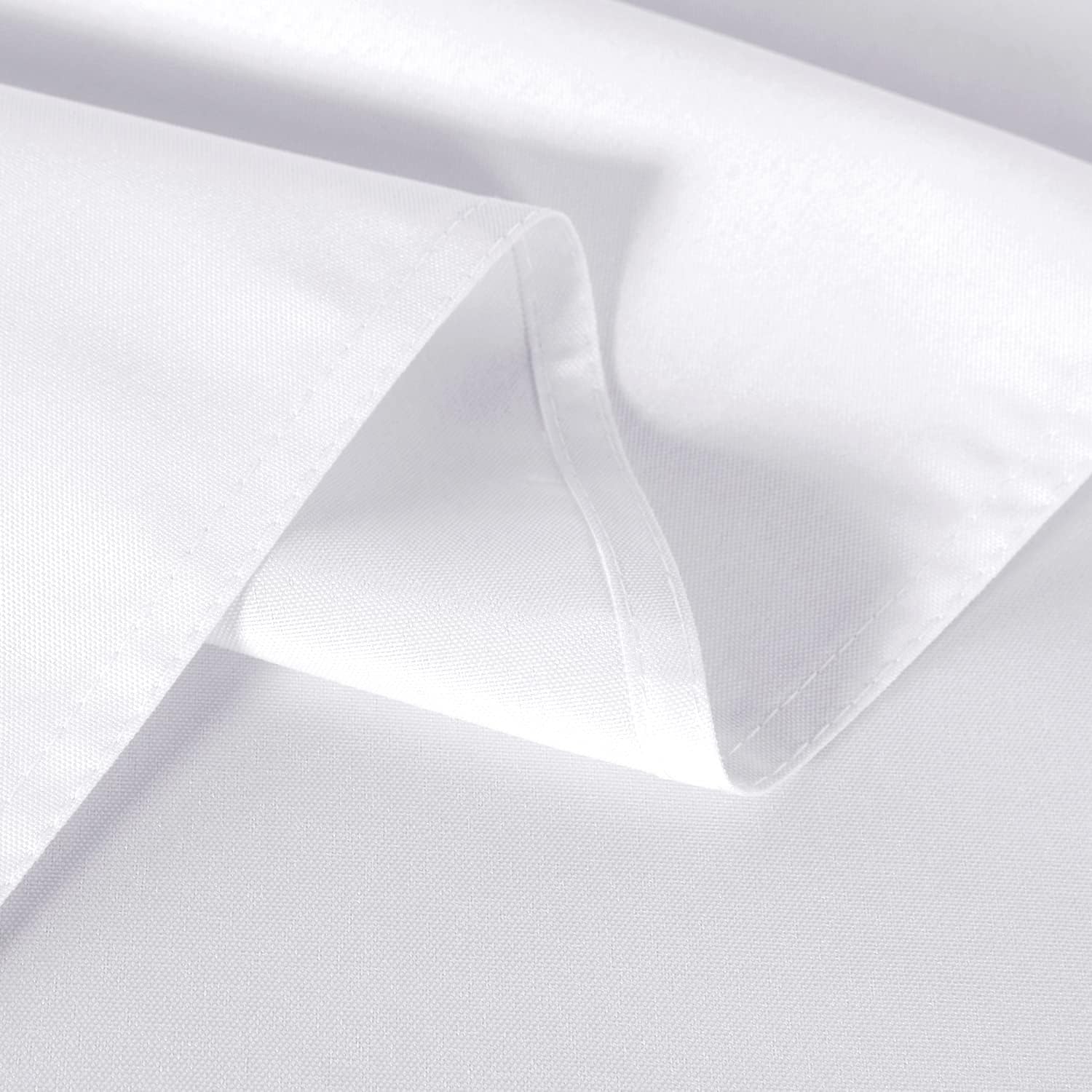 Sancua 2-Piece White Tablecloth 5ft x 8ft Stain Wrinkle Resistant