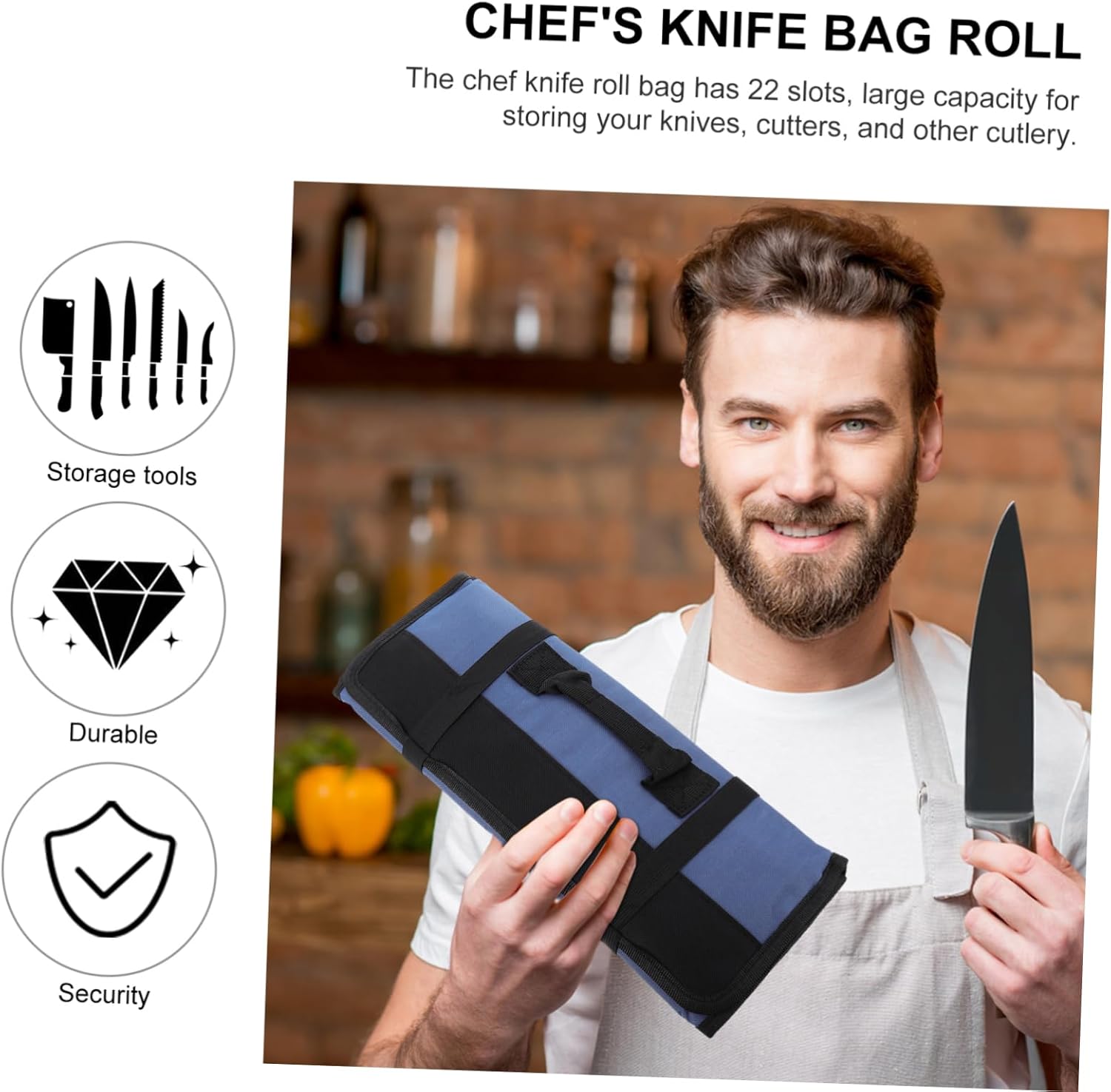KIC aridown 22 Slot Knife Bag Portable Perfect for Travel