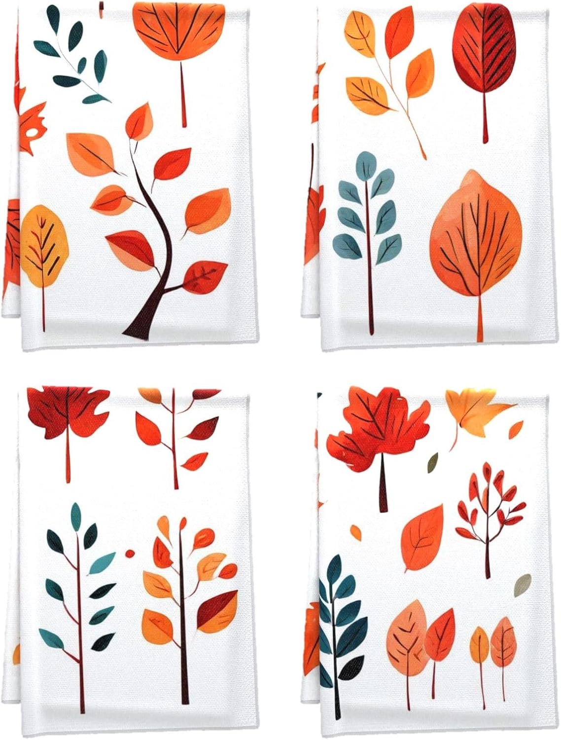 Fall Leaves Kitchen Towels Set