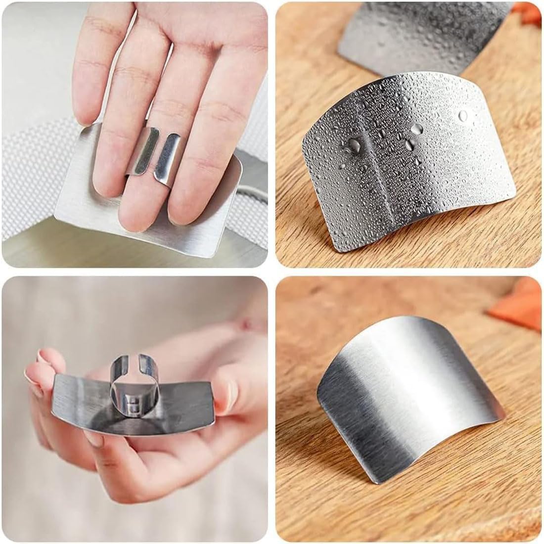 Dengwang Stainless Steel Finger Guards Ergonomic Design Two-Finger Protection