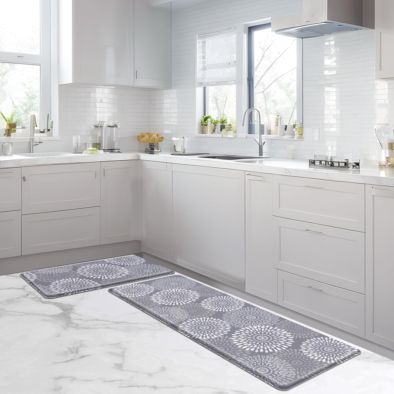 LuxStep Kitchen Anti-Fatigue Mats with Slow-Rebound Waterproof for Home Kitchen
