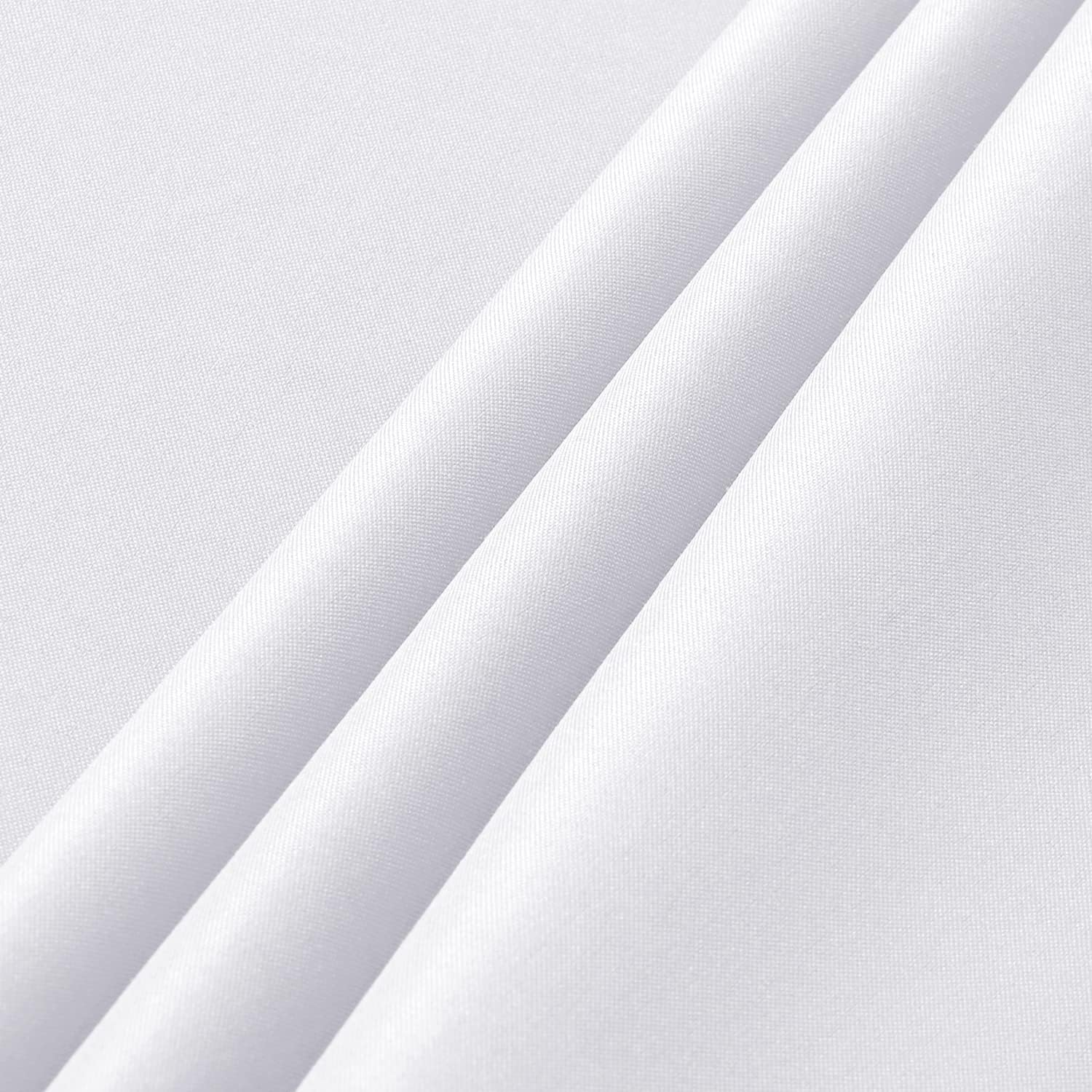 Sancua 2-Piece White Tablecloth 5ft x 8ft Stain Wrinkle Resistant
