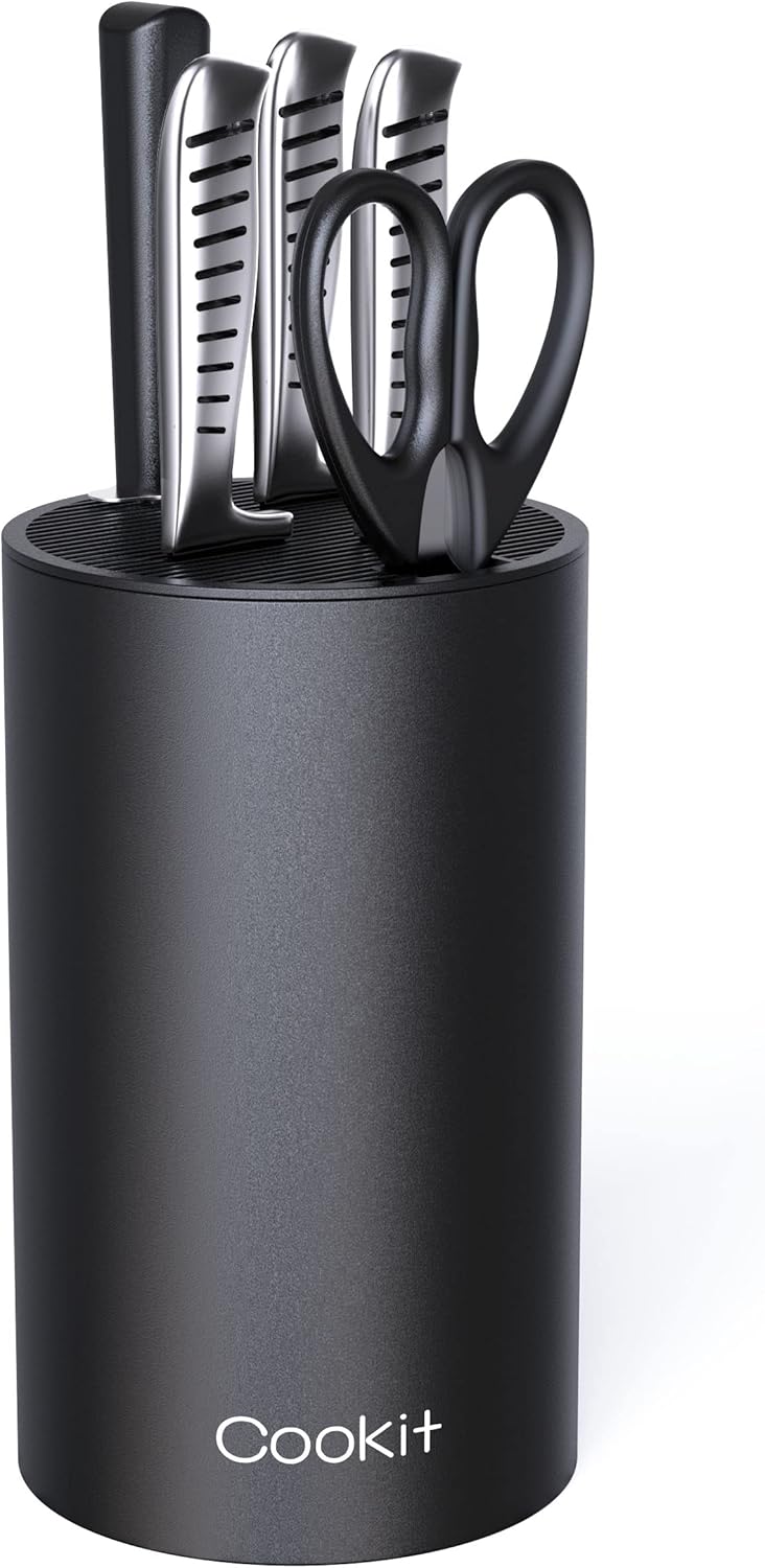 Cookit Universal Knife Block with Scissors Slot Black