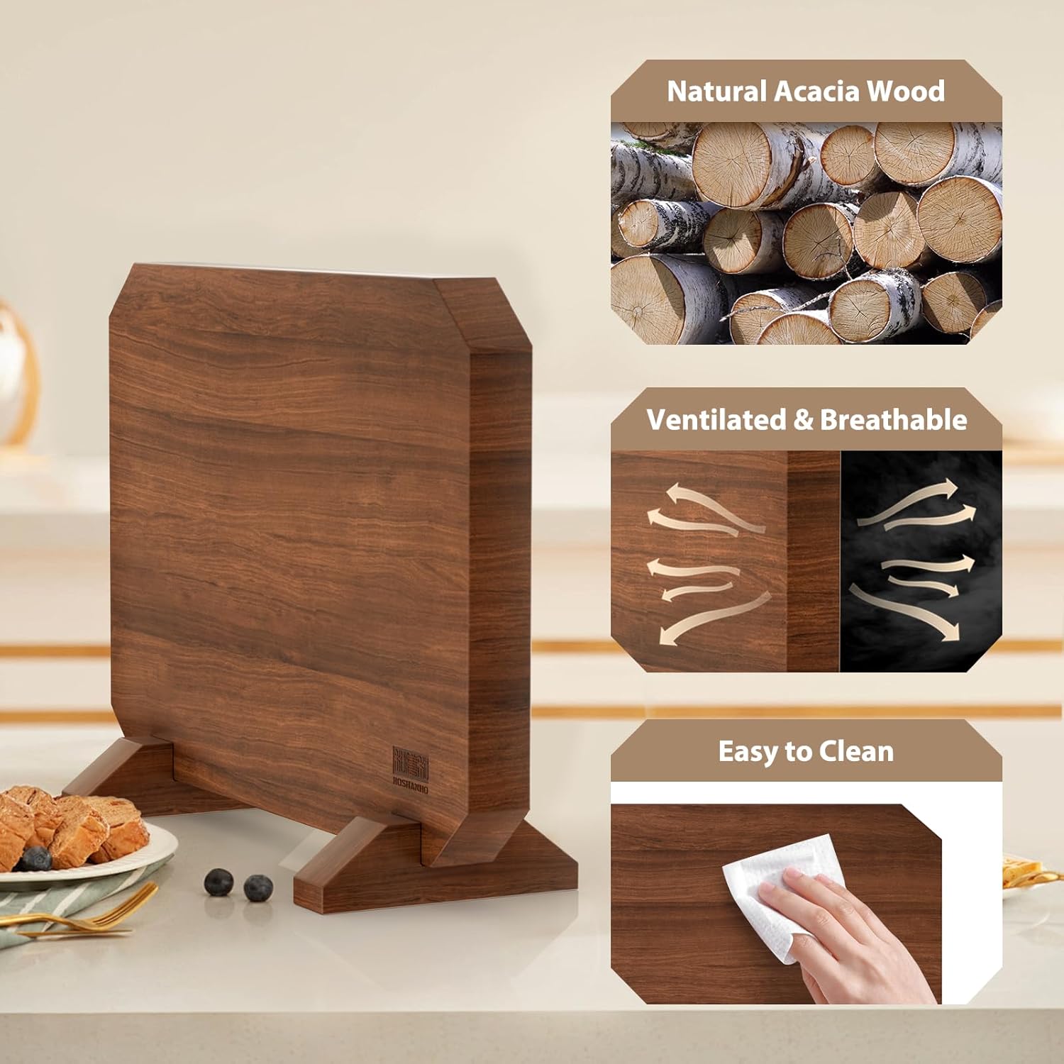 HOSHANHO Magnetic Knife Block