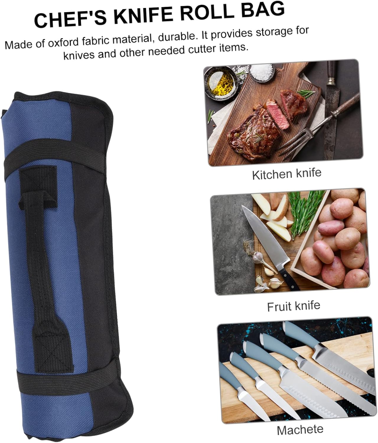 22 Slots Portable Chef Roll Bag Multi Functional Knife Carrying Case