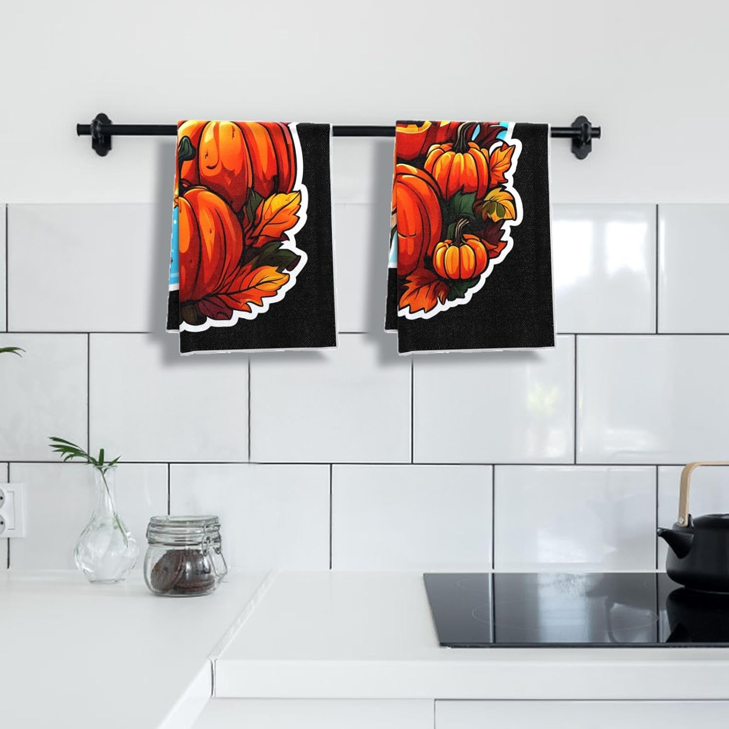 Fall Tea Towels Set 16x24 4-Pack