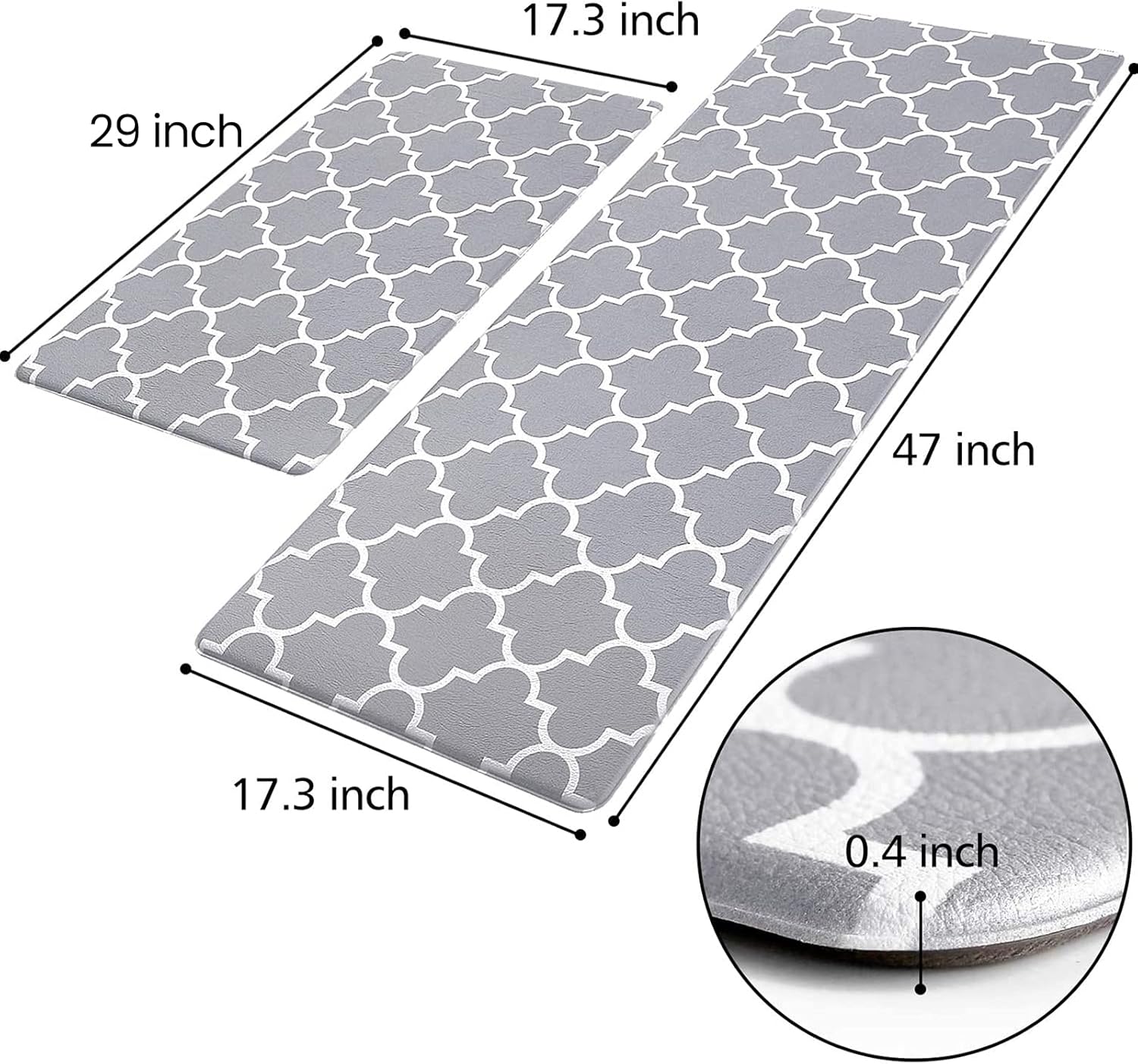 Durable Anti-Fatigue Kitchen Mats Set