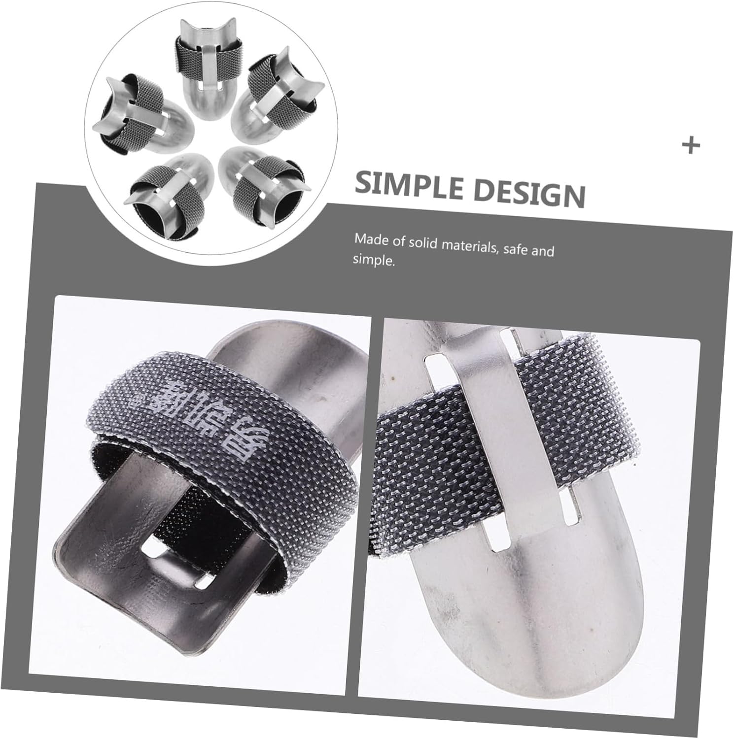 Stainless Steel Finger Protectors for Cooking and Chopping 5-Pack
